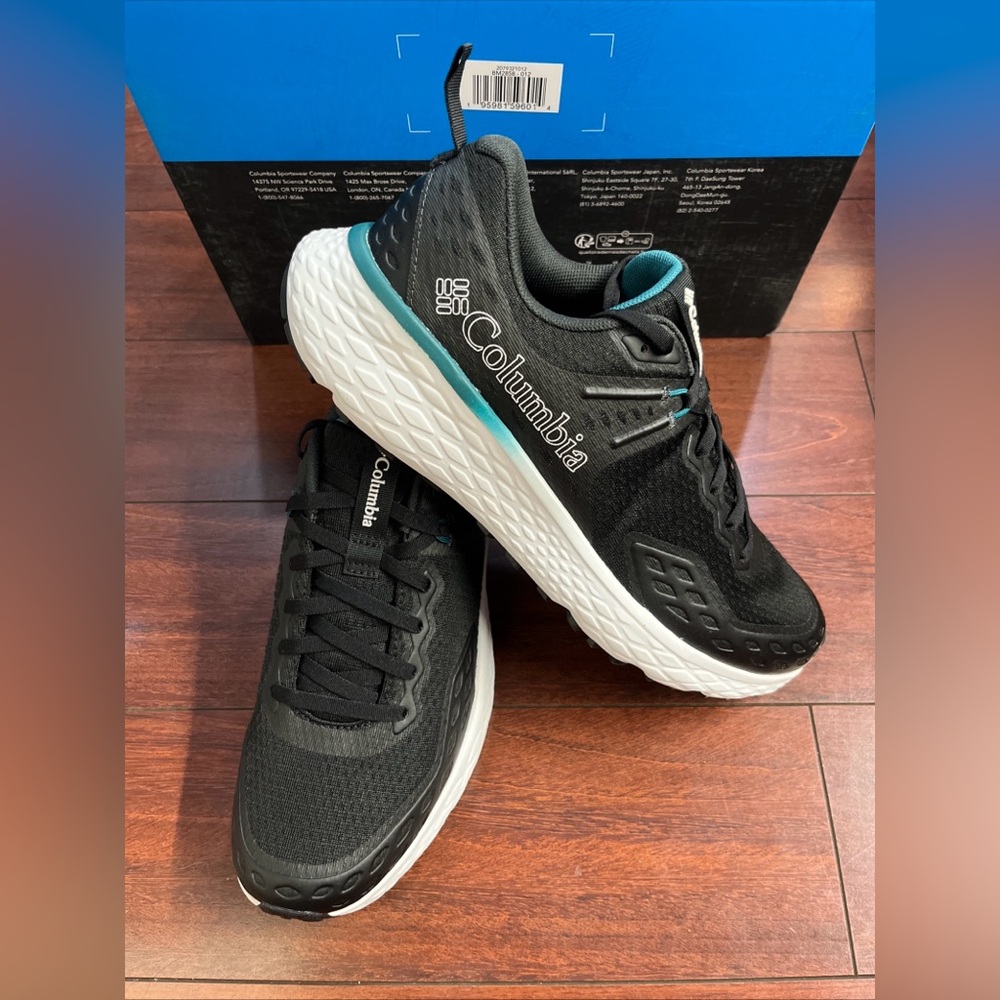 Mens 10 Columbia Konos TRS Shoe Black Trail Running Hiking Sneaker New HALF BOX